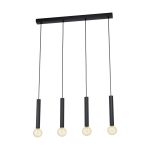 Eglo Luce Pendente Corteva Acciaio Nero | IP20 - Adatto per 4x E27 