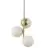 Nordlux Lilly Luce Pendente Metallo Ottone | Adatto per 3x E14
