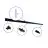 Bright Choice Rail Set 1-Fase 2 Metro Nero | incl. Tappo Di Chiusura, Connettore di Alimentazione e I-Connettore