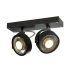 SLV Kalu Faretti Aluminium Nero | Adatto per 2x GU10 (AR111) 
