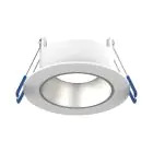 Noxion Faretti LED Ares Profondo ring Bianca - con Inner Il Anello Argento | Ritaglio 68mm - incl. GU10 Fitting